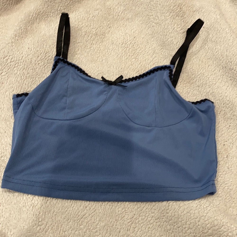 shein blue crop top 🧿🧿🧿